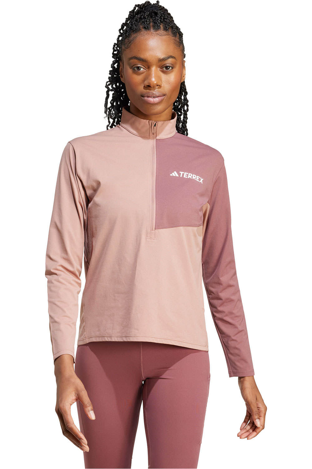 adidas camiseta montaña manga larga mujer Terrex Multi Climacool 1/2 Zip vista frontal