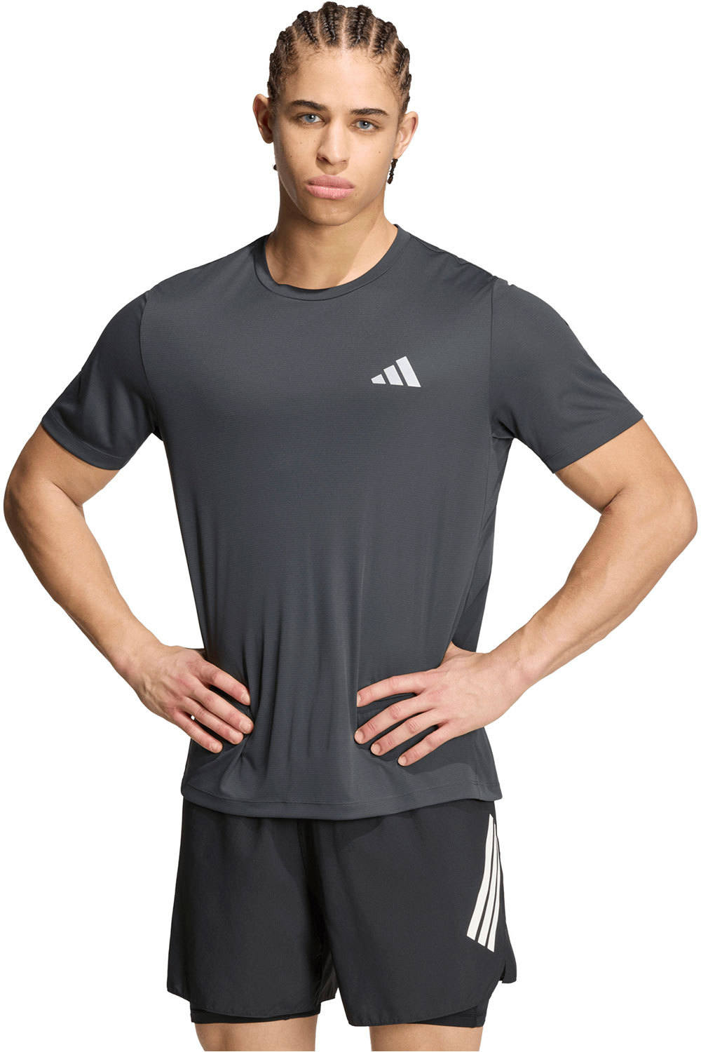 adidas camiseta técnica manga corta hombre Run Ess Tee M vista frontal