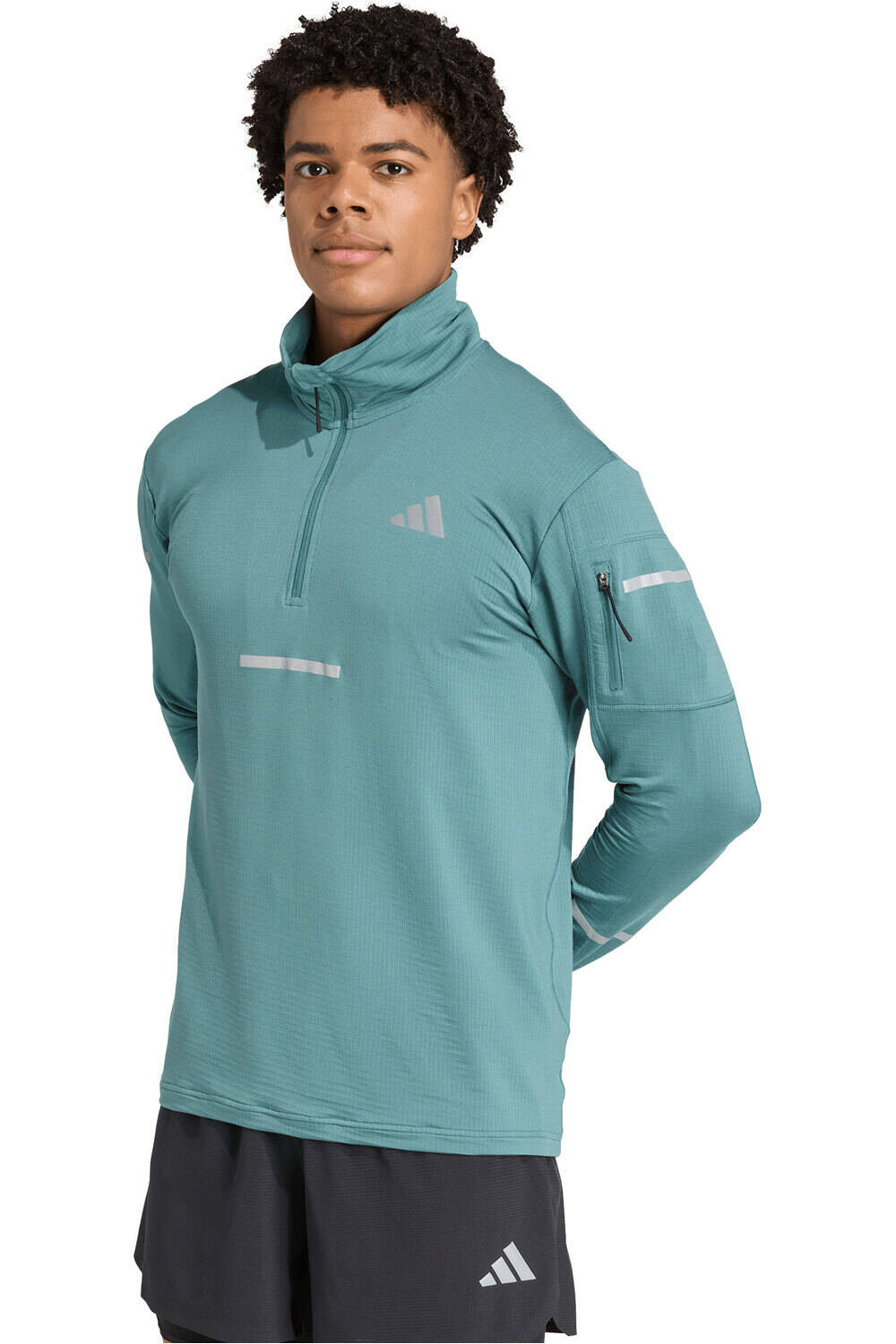adidas camiseta técnica manga larga hombre ADI365 CLIMAWARM+ HALF-ZIP vista frontal