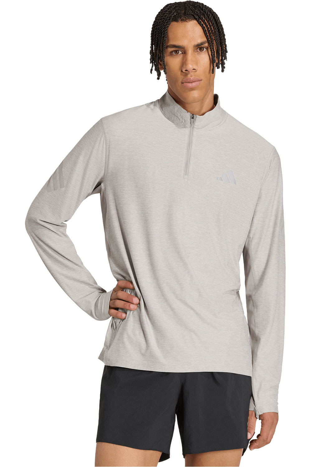 adidas camiseta técnica manga larga hombre ADI365/// ZIP M vista frontal