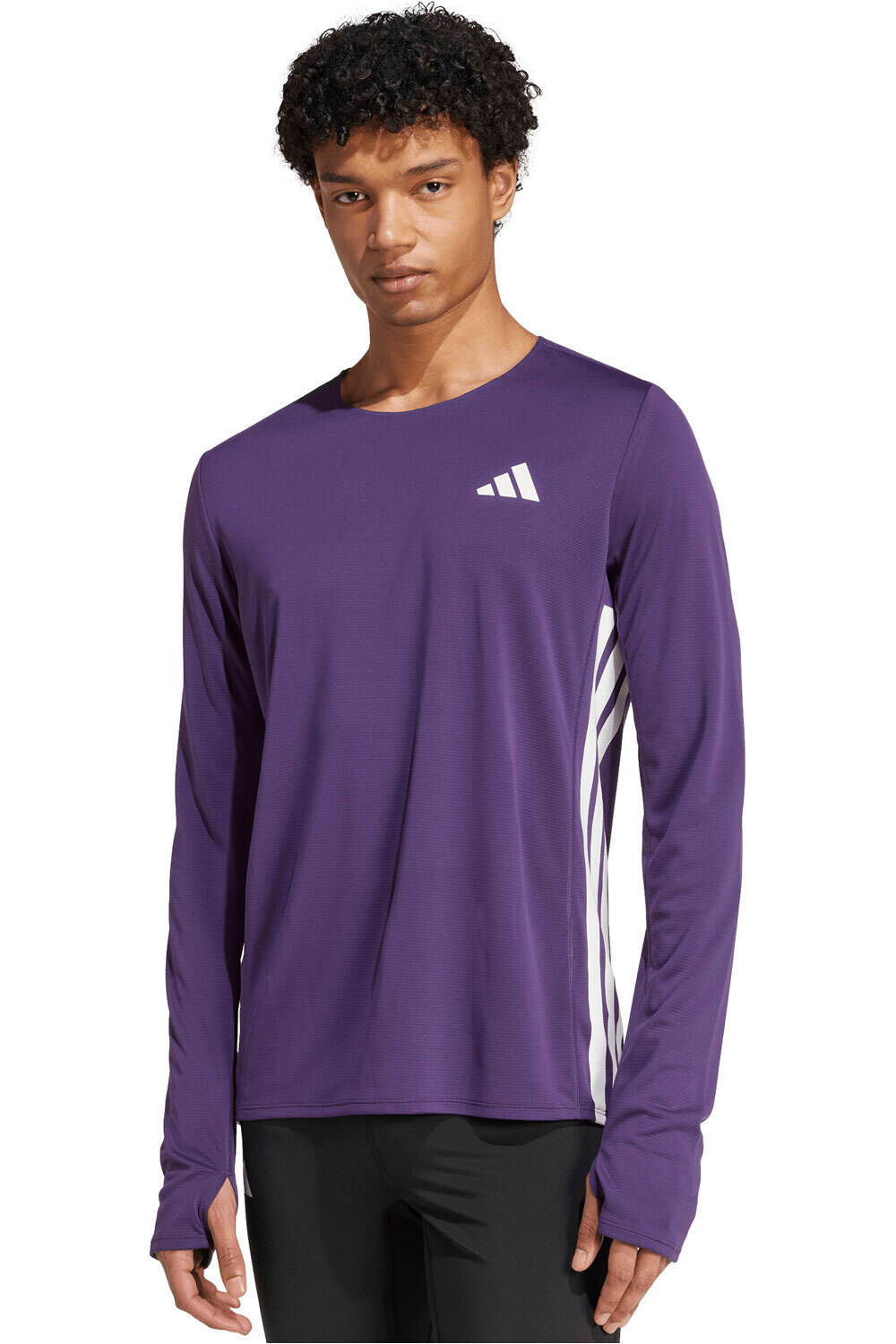 adidas camiseta técnica manga larga hombre ADIZERO L TEE M vista frontal