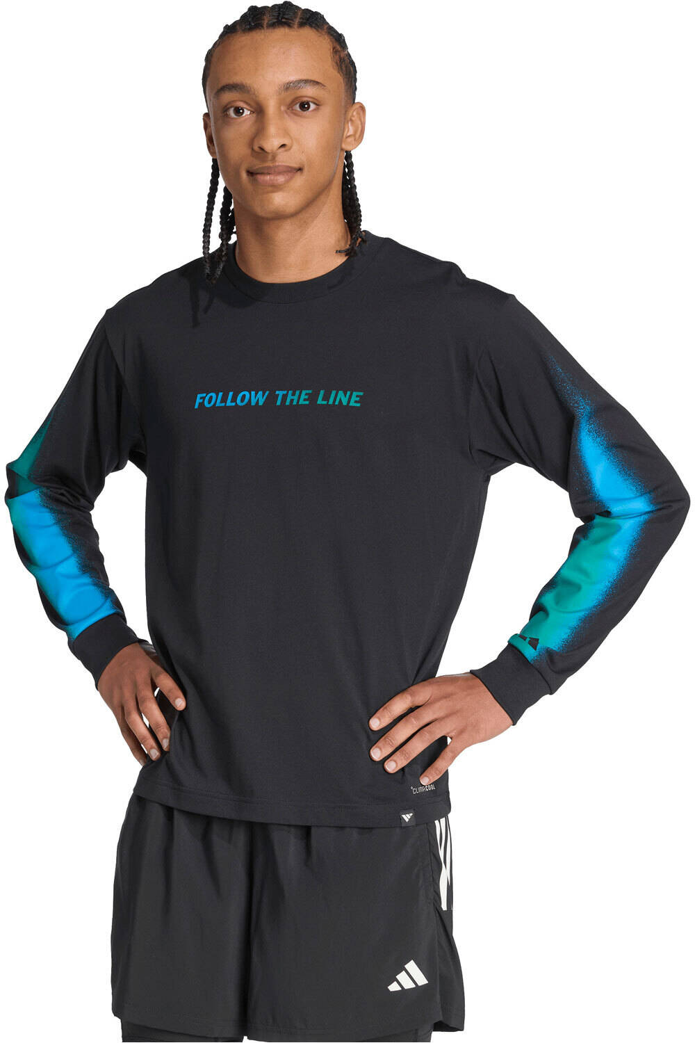 adidas camiseta técnica manga larga hombre FLW T LINE  LST vista frontal