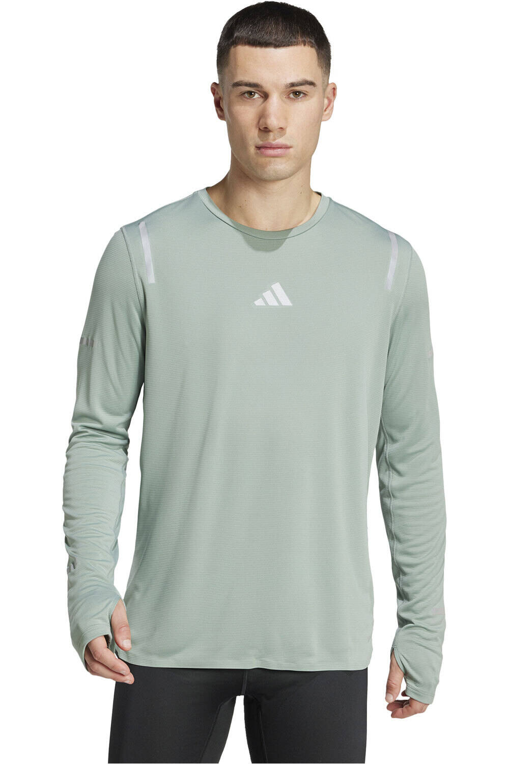 adidas camiseta técnica manga larga hombre ULT HI VIS LS M vista frontal