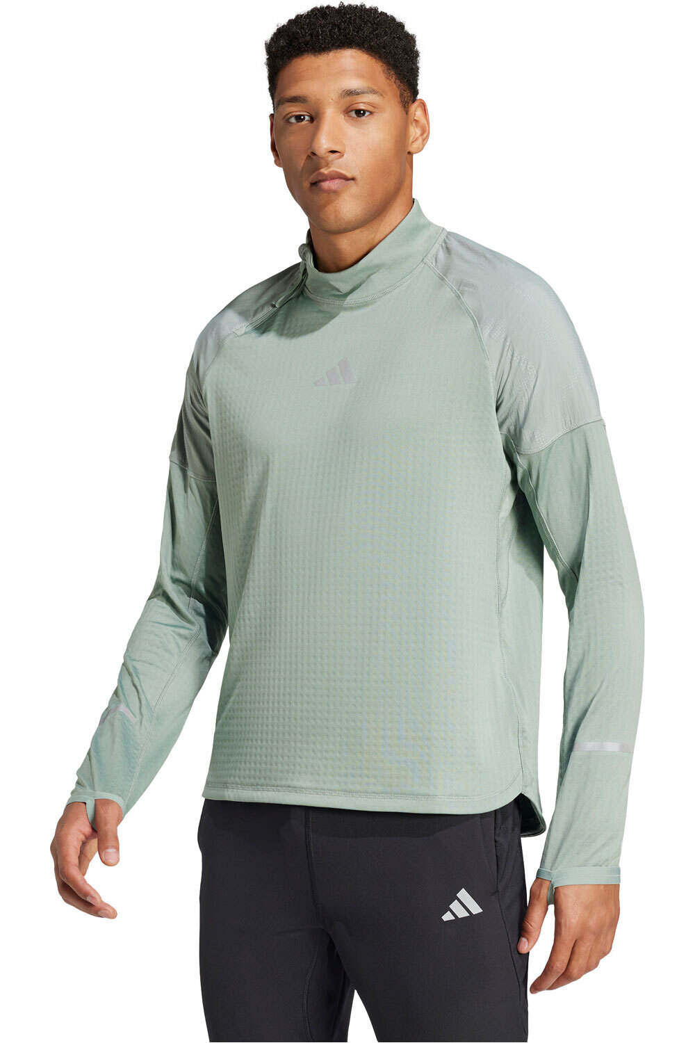 adidas camiseta técnica manga larga hombre ULT HIVIS 1/2 M vista frontal