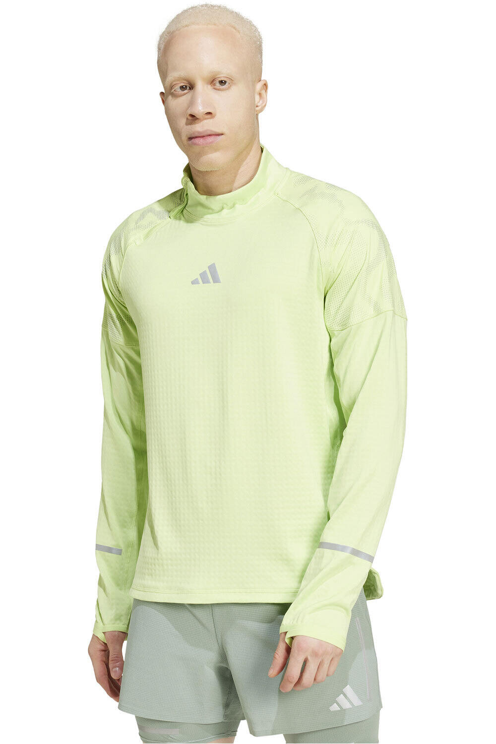 adidas camiseta técnica manga larga hombre ULT HIVIS 1/2 M vista frontal