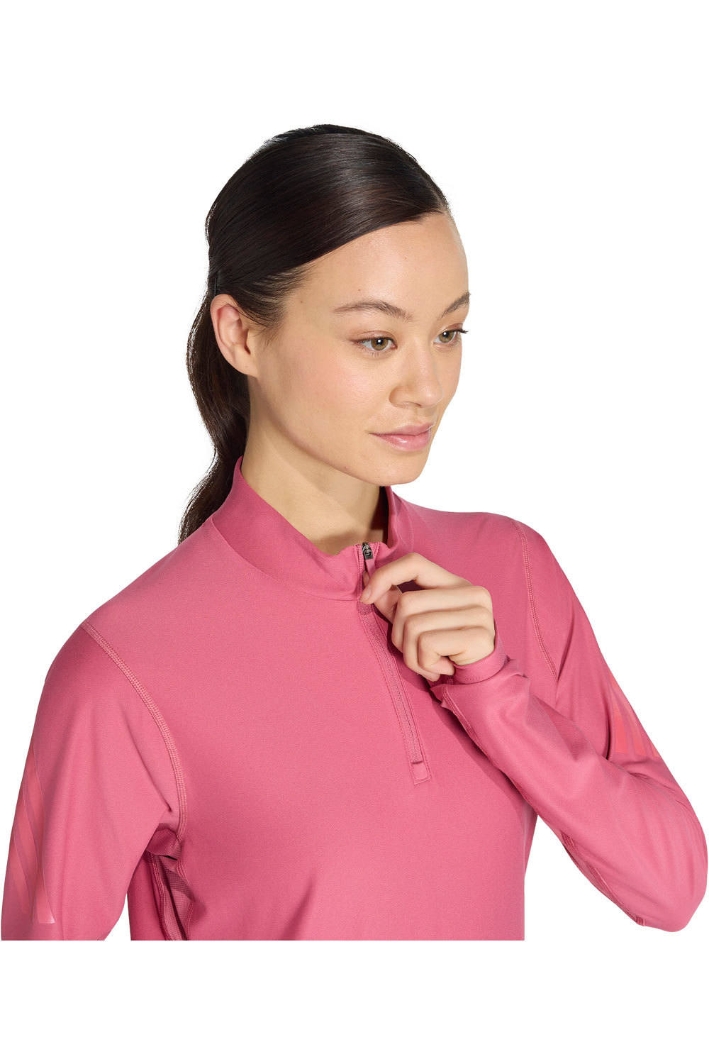 adidas camiseta técnica manga larga mujer ADI365/// ZIP W vista detalle