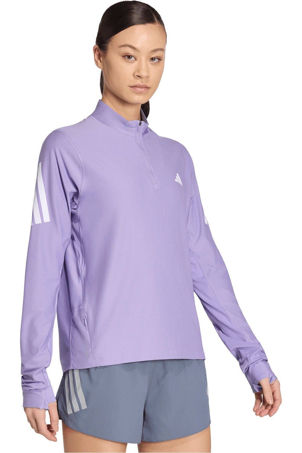 adidas camiseta técnica manga larga mujer ADI365/// ZIP W vista frontal