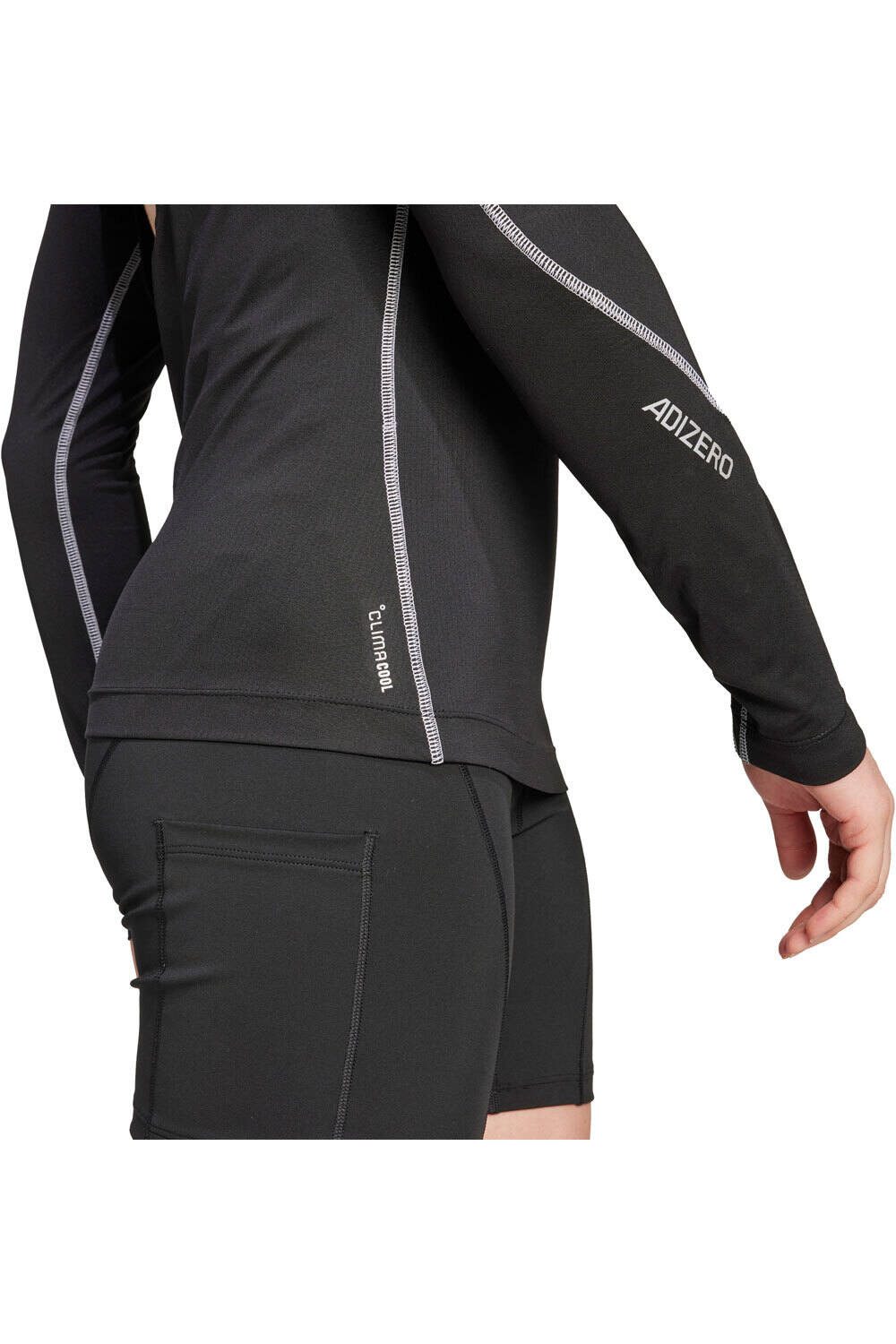 adidas camiseta técnica manga larga mujer ADIZERO BTN vista detalle