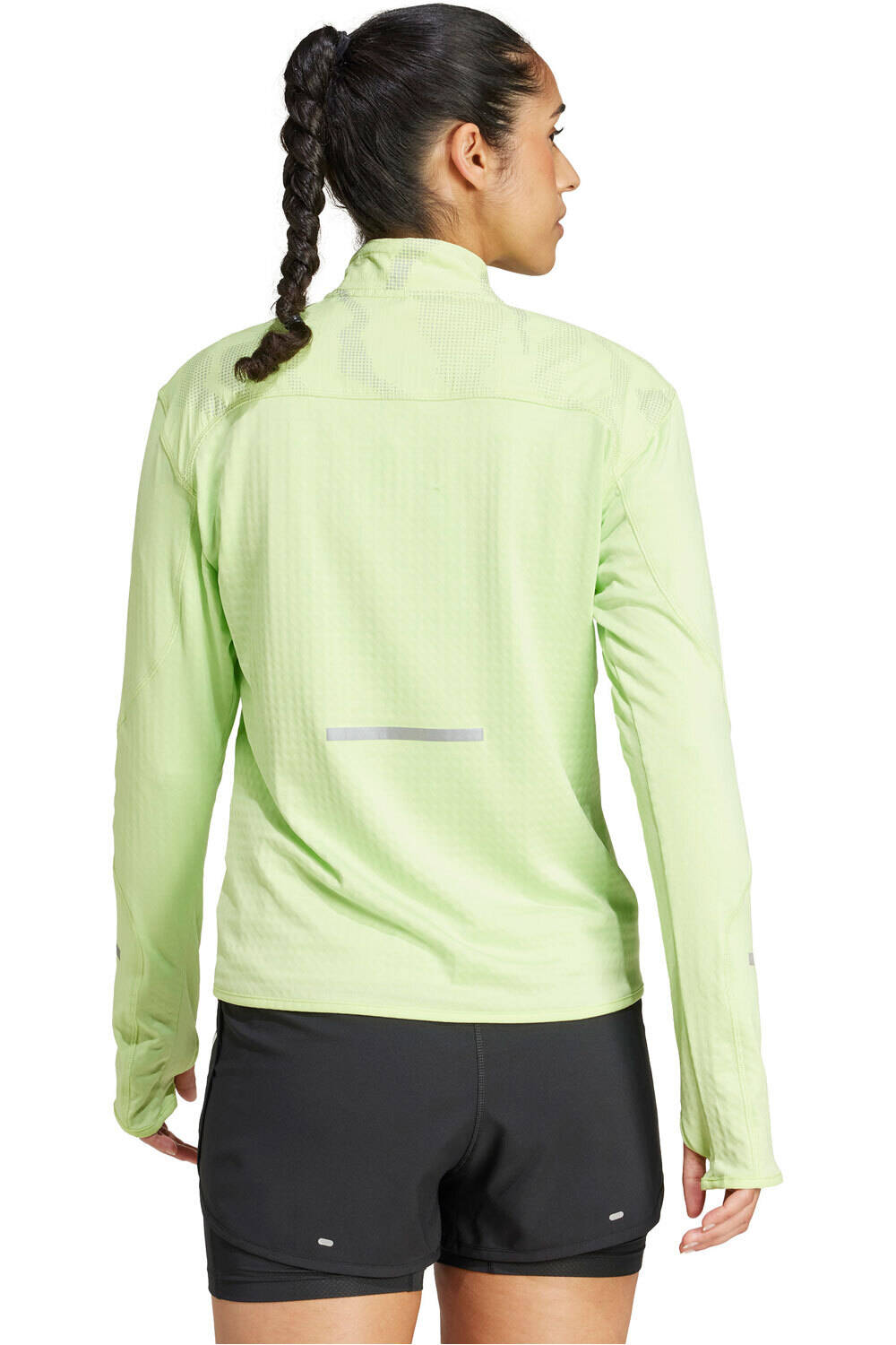 adidas camiseta técnica manga larga mujer ULT HIVIS 1/2 W vista trasera