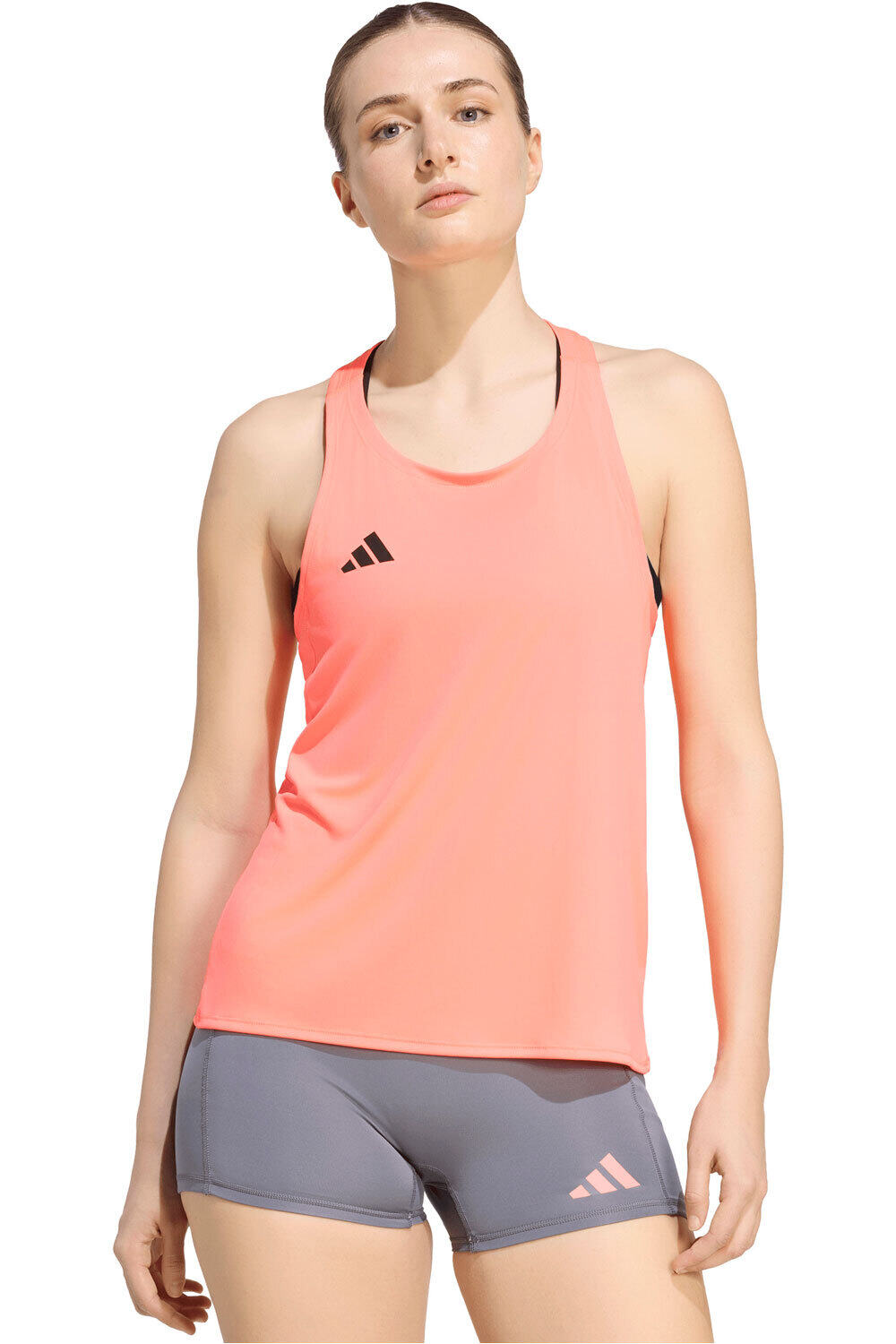 adidas camiseta técnica tirantes mujer ADIZERO ESSENTIALS vista frontal