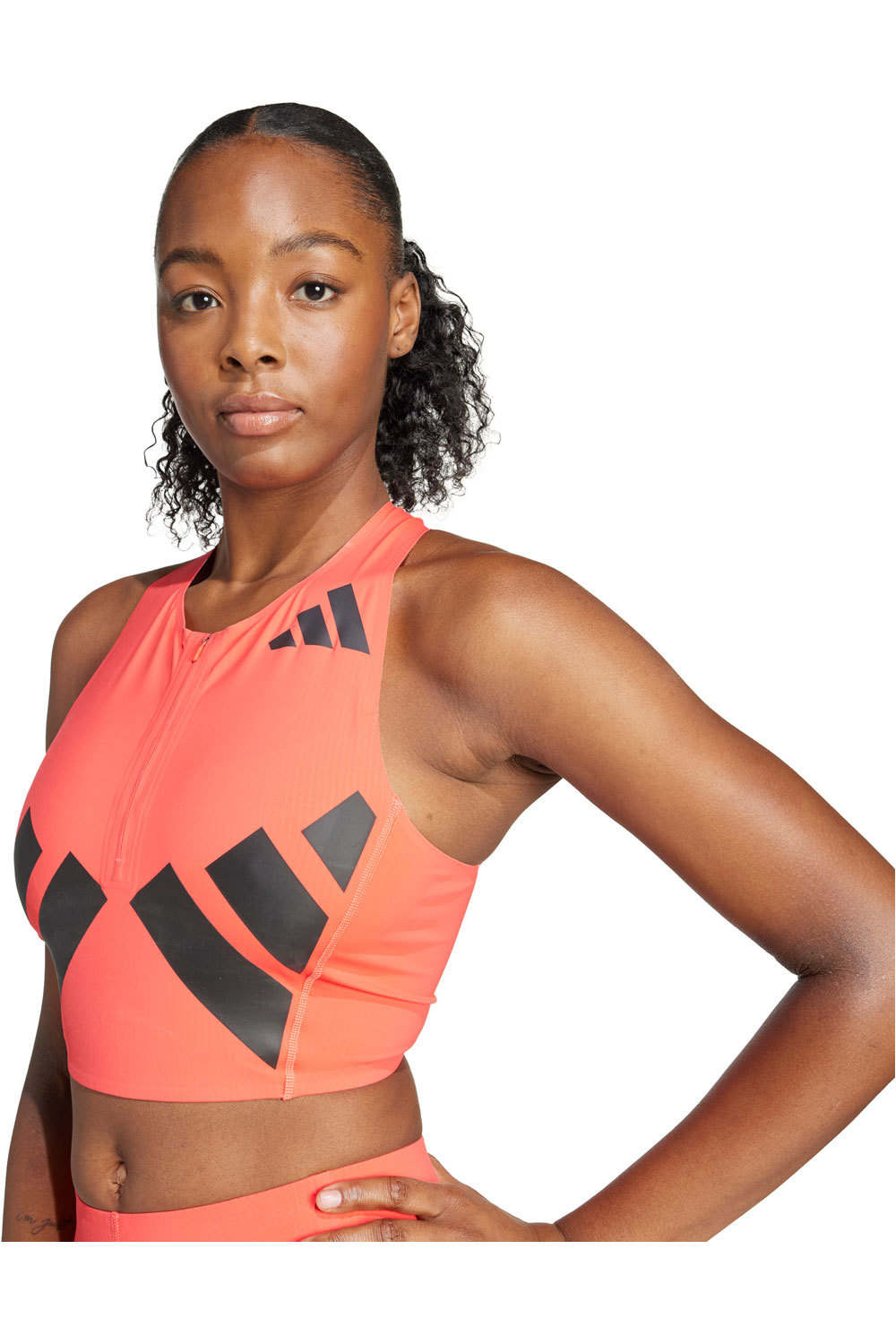 adidas camiseta técnica tirantes mujer Adizero Road to Records Crop Top vista detalle