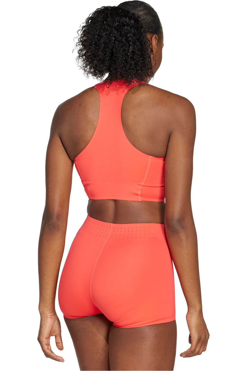 adidas camiseta técnica tirantes mujer Adizero Road to Records Crop Top vista trasera