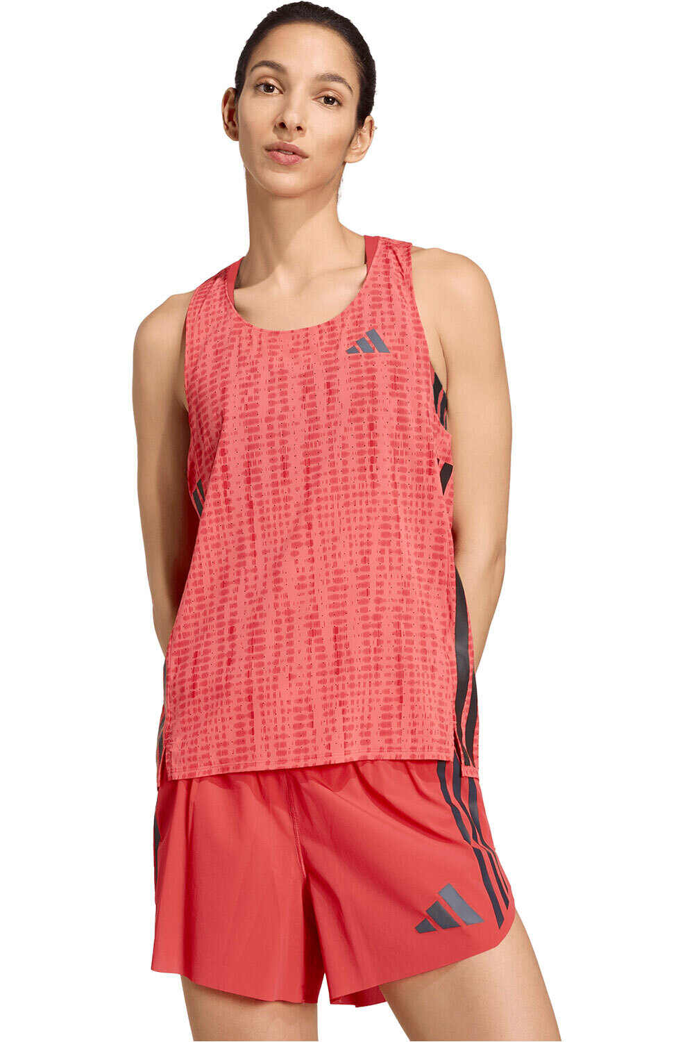 adidas camiseta técnica tirantes mujer ADIZERO vista frontal