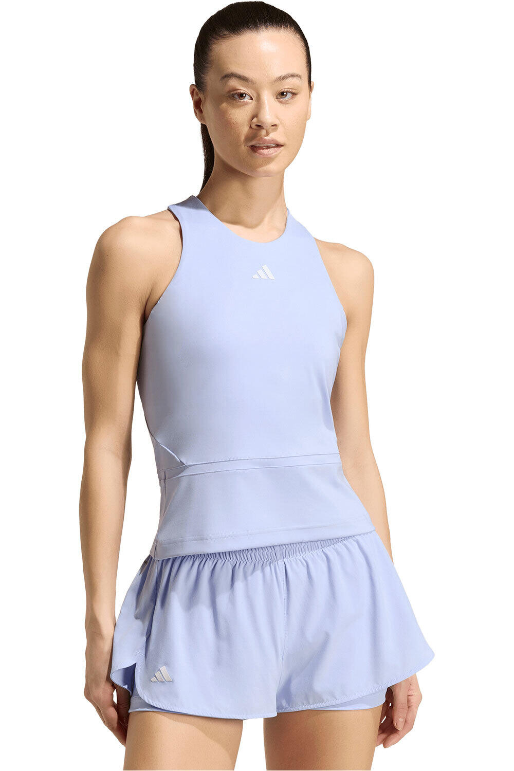 adidas camiseta tenis manga corta mujer CAMISETA TIRANTES Y-TANK MIDI VIO vista frontal