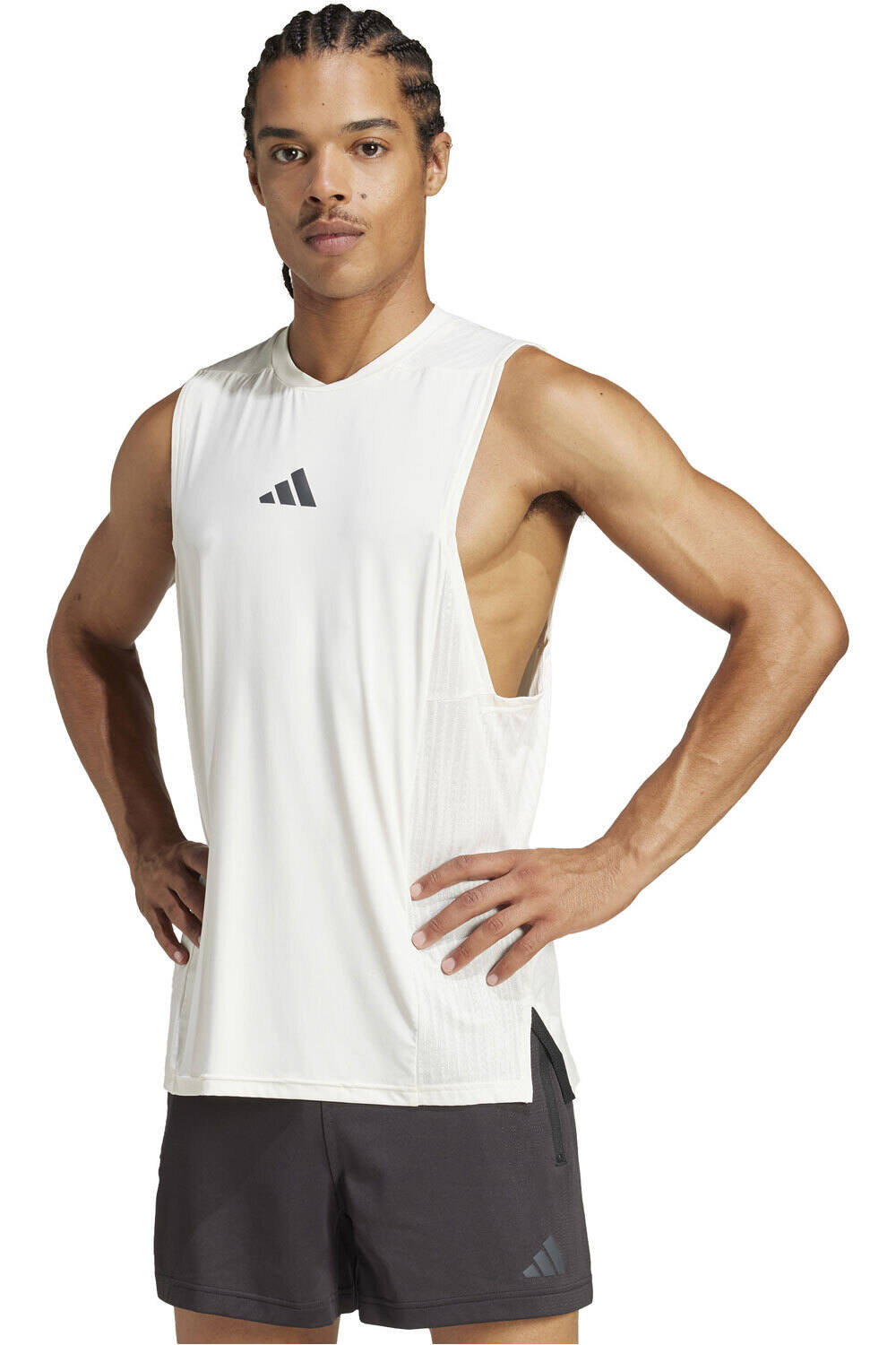 adidas camiseta tirantes fitness hombre D4T INT. TANK vista frontal