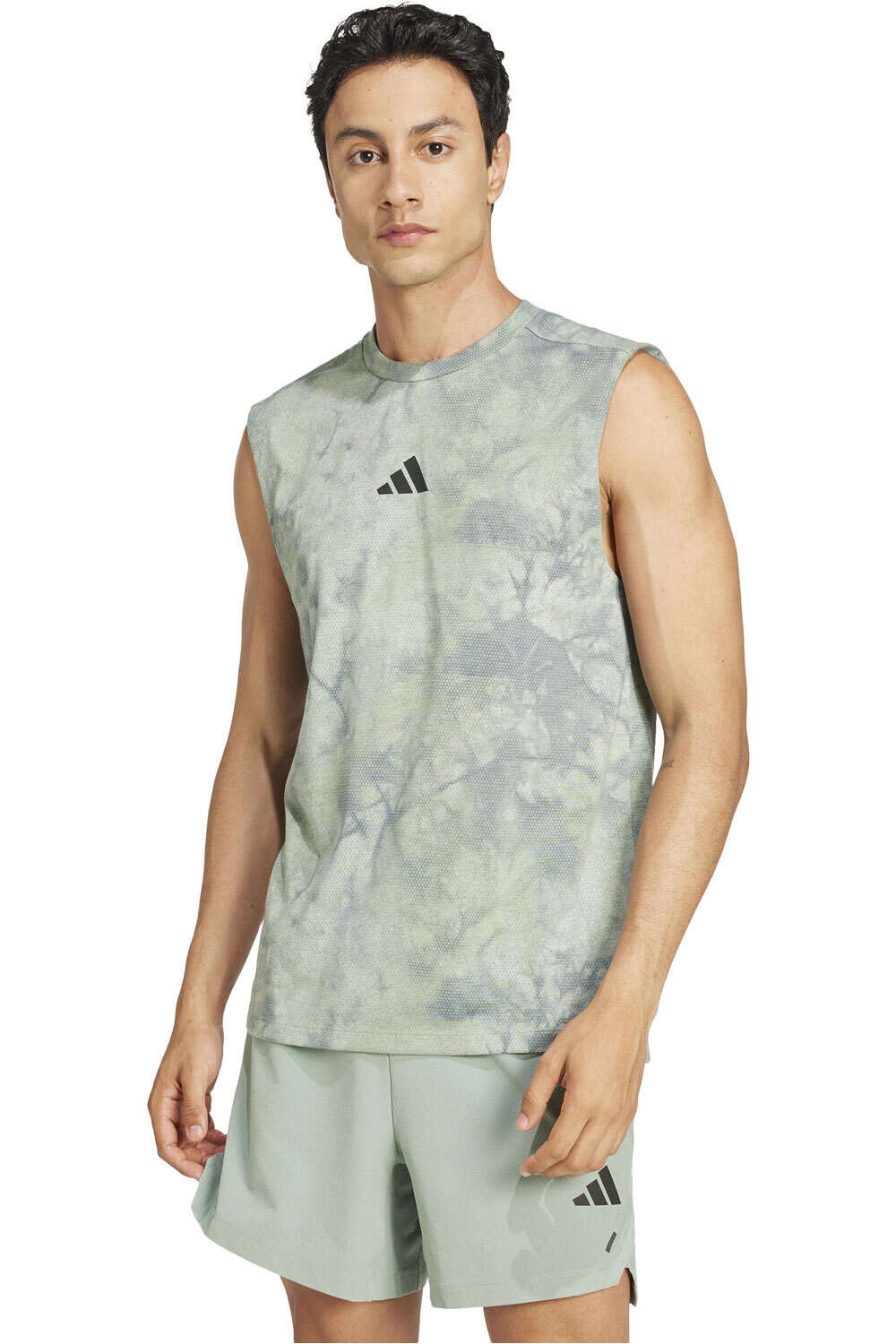 adidas camiseta tirantes fitness hombre POWER AOP TANK vista frontal