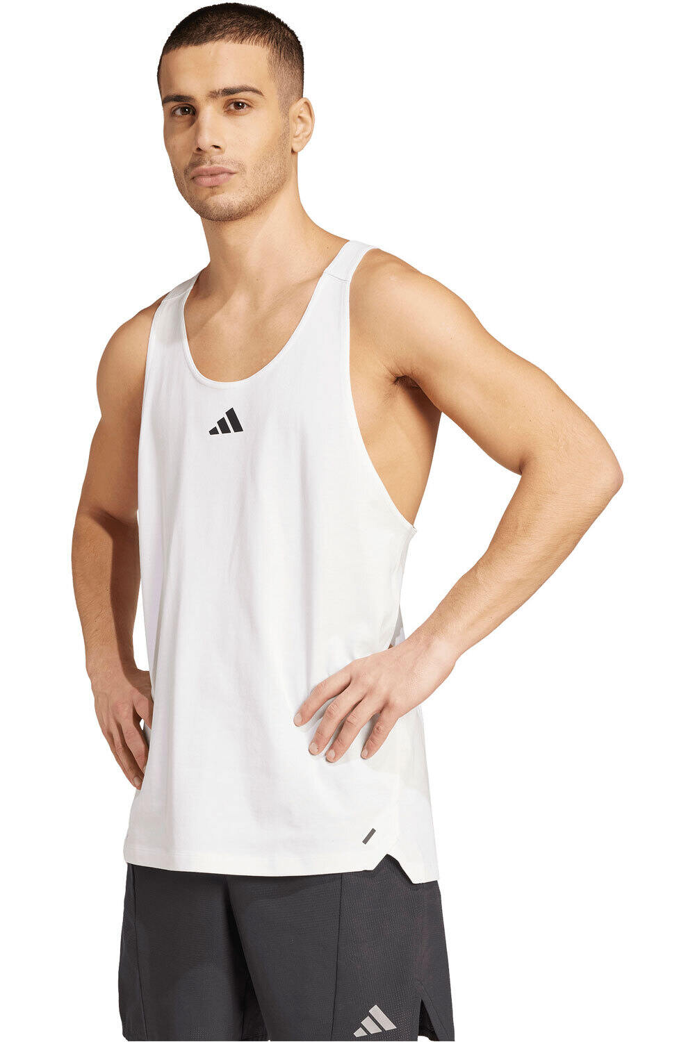 adidas camiseta tirantes fitness hombre POWER STRINGER vista frontal
