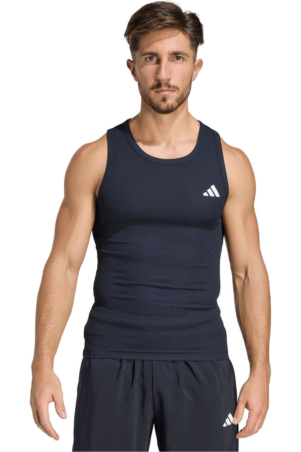 adidas camiseta tirantes fitness hombre PRIMELIFT ESSENTIALS vista frontal