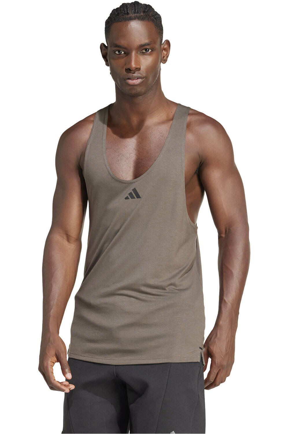 adidas camiseta tirantes fitness hombre WO STRINGER vista frontal