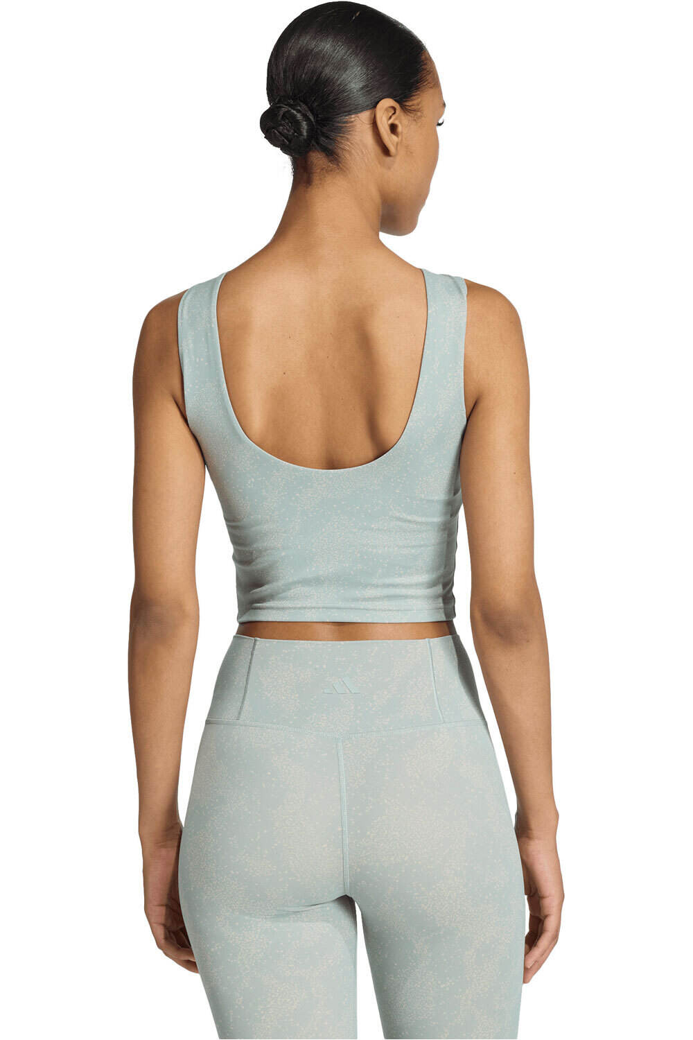 adidas camiseta tirantes fitness mujer ESTAMPADA SIN MANGAS PUREMOTION vista trasera