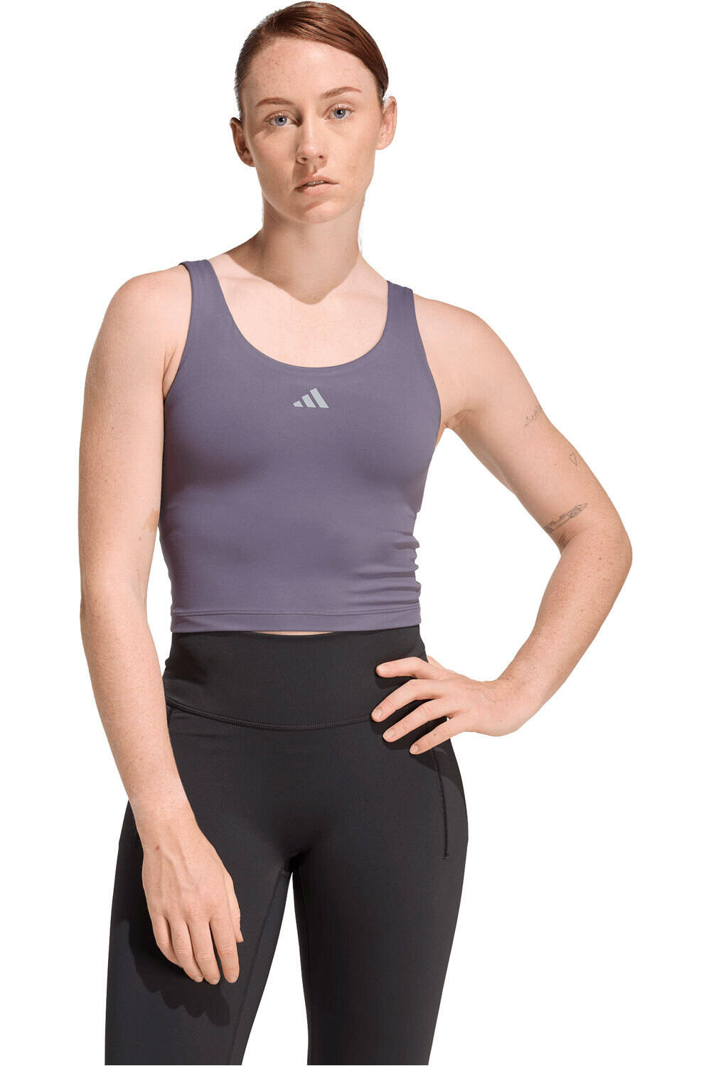 adidas camiseta tirantes fitness mujer STUDIO ALL ME vista frontal