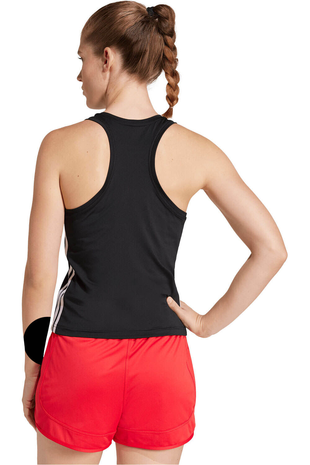 adidas camiseta tirantes fitness mujer TRAIN ESSENTIALS WORKOUT 3 BANDAS vista trasera