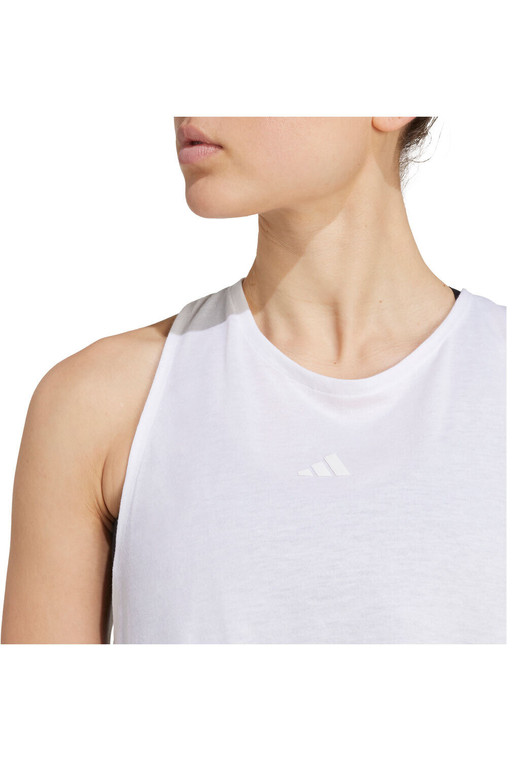 adidas camiseta tirantes fitness mujer YOGA ESSENTIALS CROPPED vista detalle