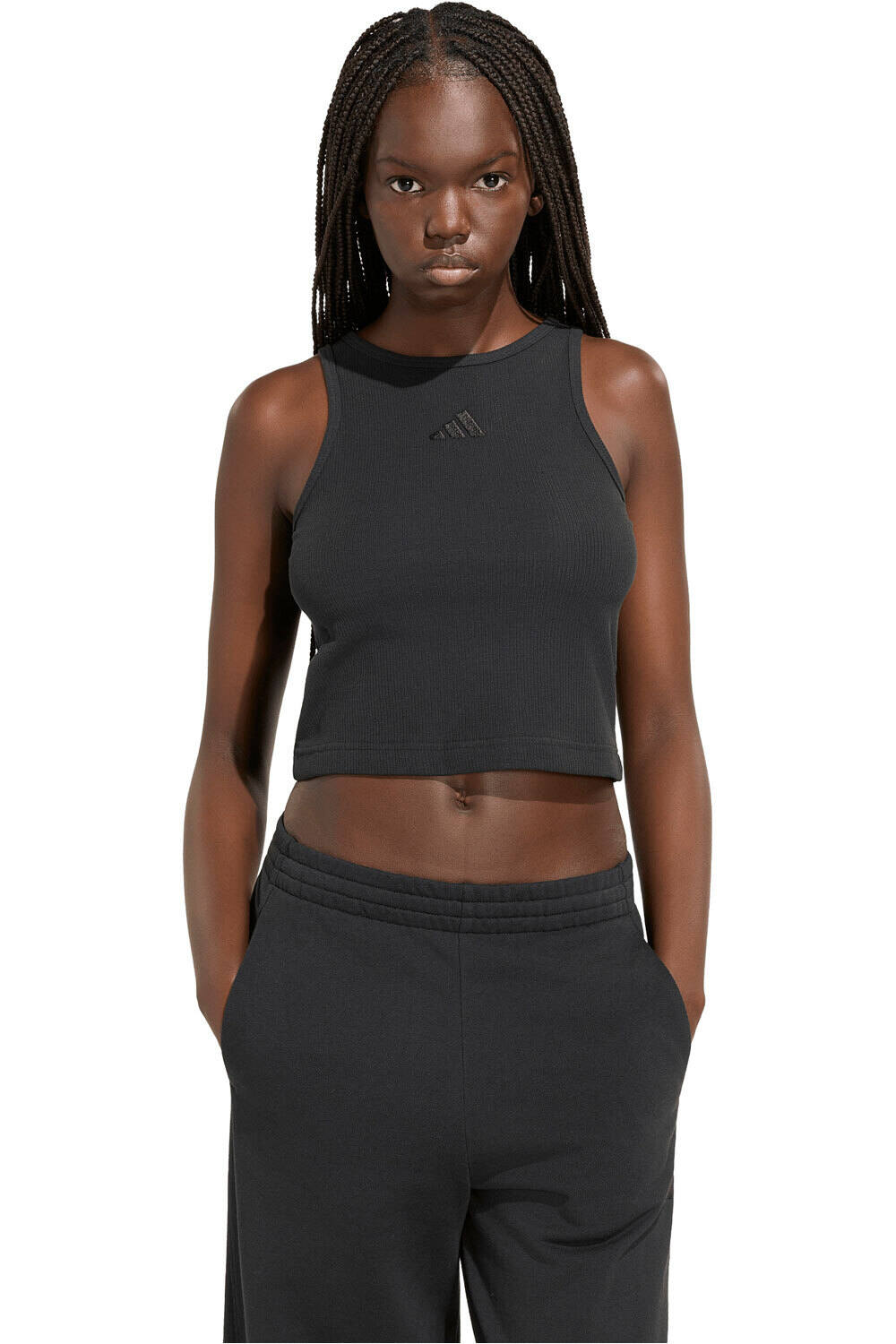 adidas camiseta tirantes mujer CAMISETA SIN MANGAS KIT SMALL LOGO vista frontal