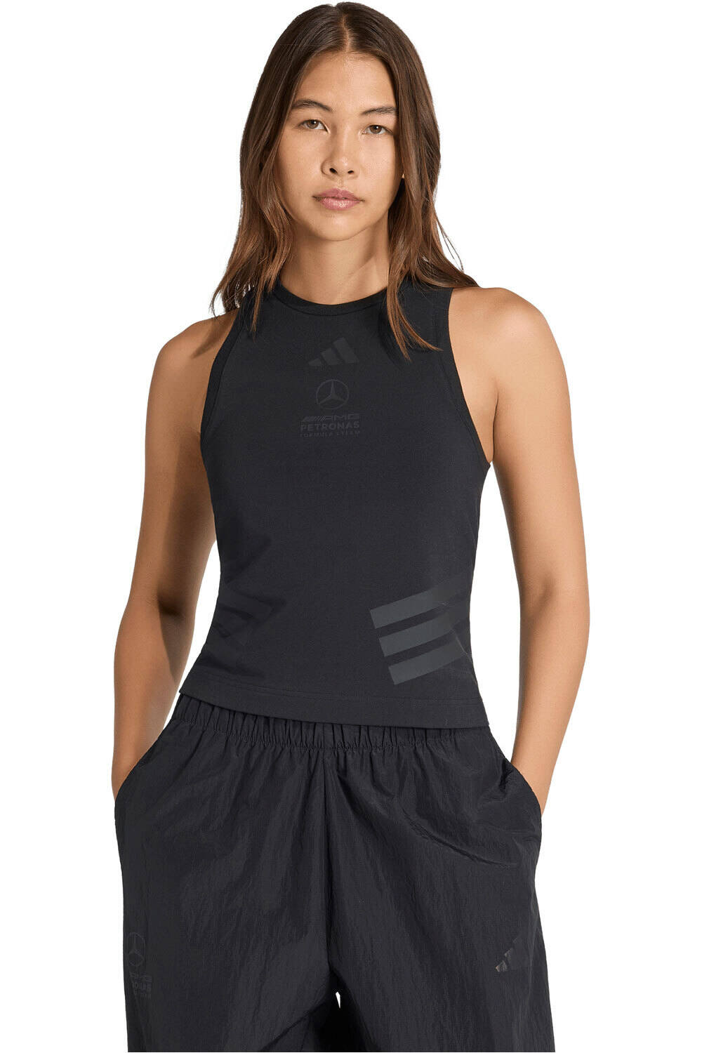 adidas camiseta tirantes mujer MERCEDES - AMG PETRONAS FORMULA 1 TEAM NIGHT vista frontal