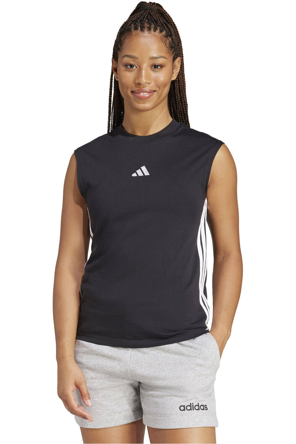 adidas camiseta tirantes mujer W 3S SJ TK vista frontal