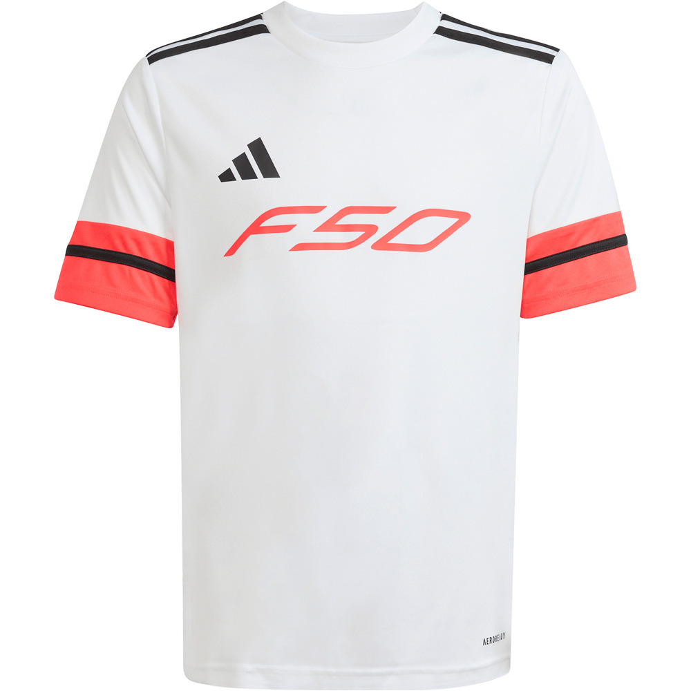 adidas camisetas entrenamiento futbol manga corta niño F50 vista frontal