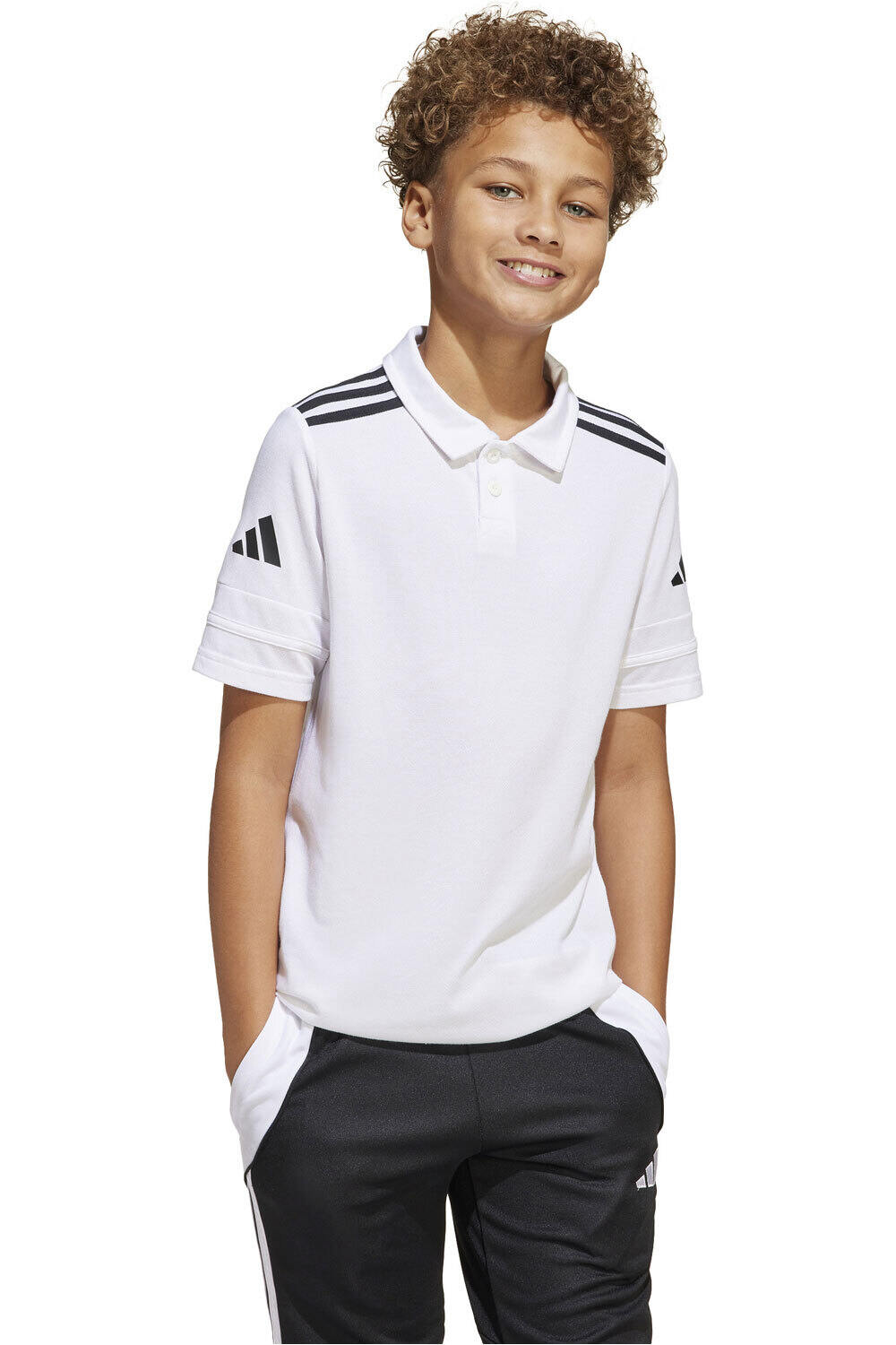 adidas camisetas entrenamiento futbol manga corta niño SQ25 C POLO Y vista frontal