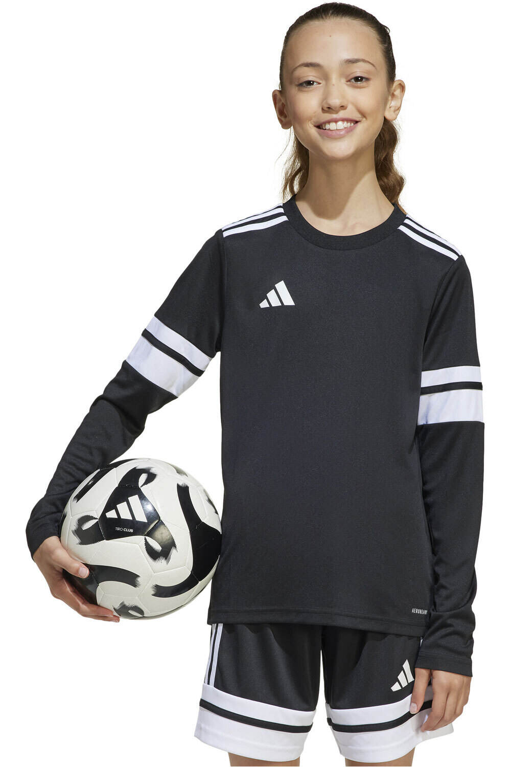 adidas camisetas entrenamiento futbol manga corta niño SQUA25 JSY LY vista frontal