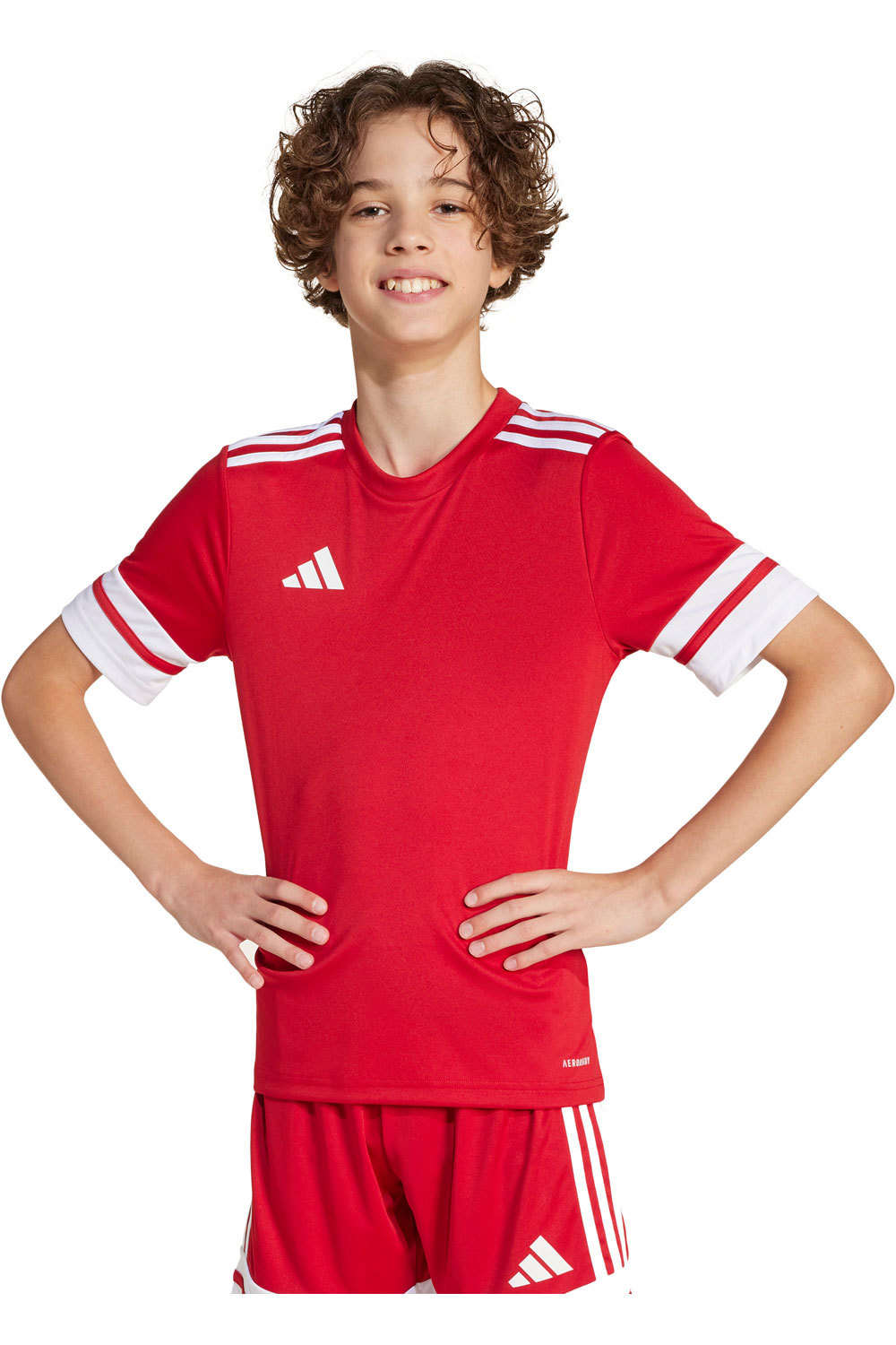 adidas camisetas entrenamiento futbol manga corta niño SQUA25 JSY Y vista frontal