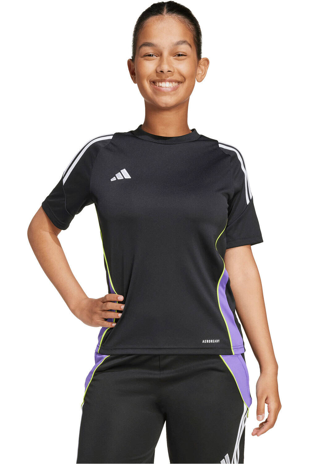 adidas camisetas entrenamiento futbol manga corta niño TIRO24 vista frontal