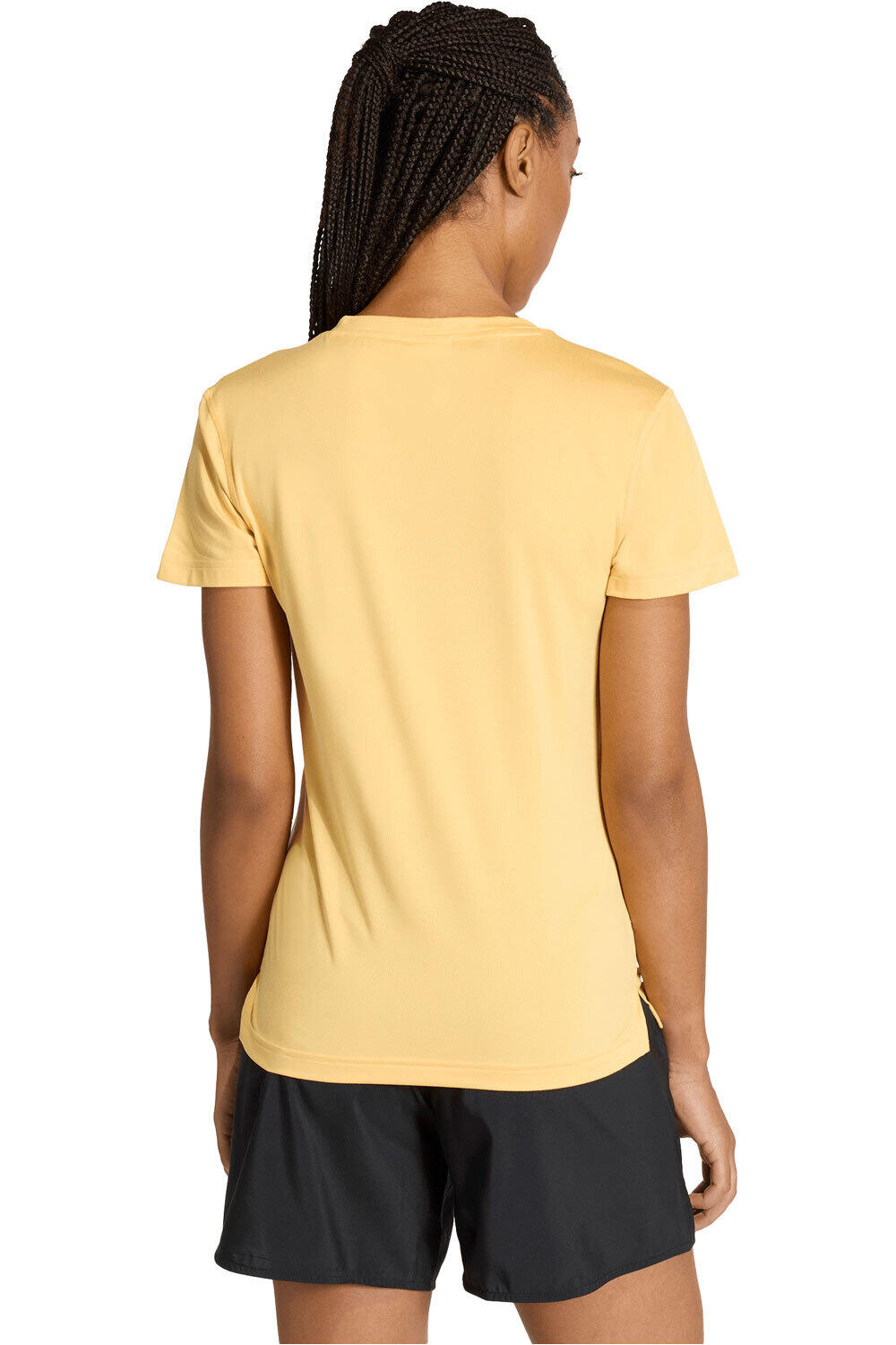 adidas camisetas fitness mujer CUELLO PICO ESSENTIALS vista trasera