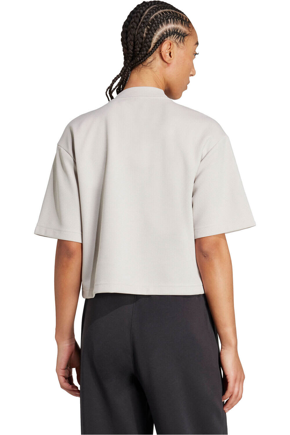 adidas camisetas fitness mujer DE PUNTO GOFRADO YOGA MOTION vista trasera