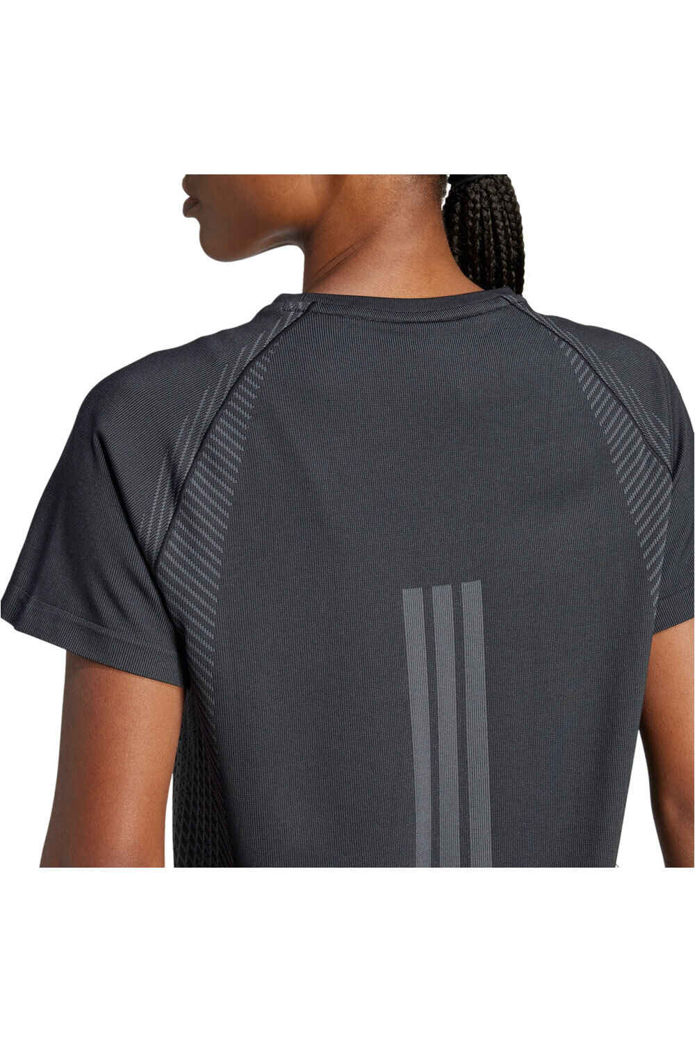 adidas camisetas fitness mujer DE PUNTO SIN COSTURAS vista detalle