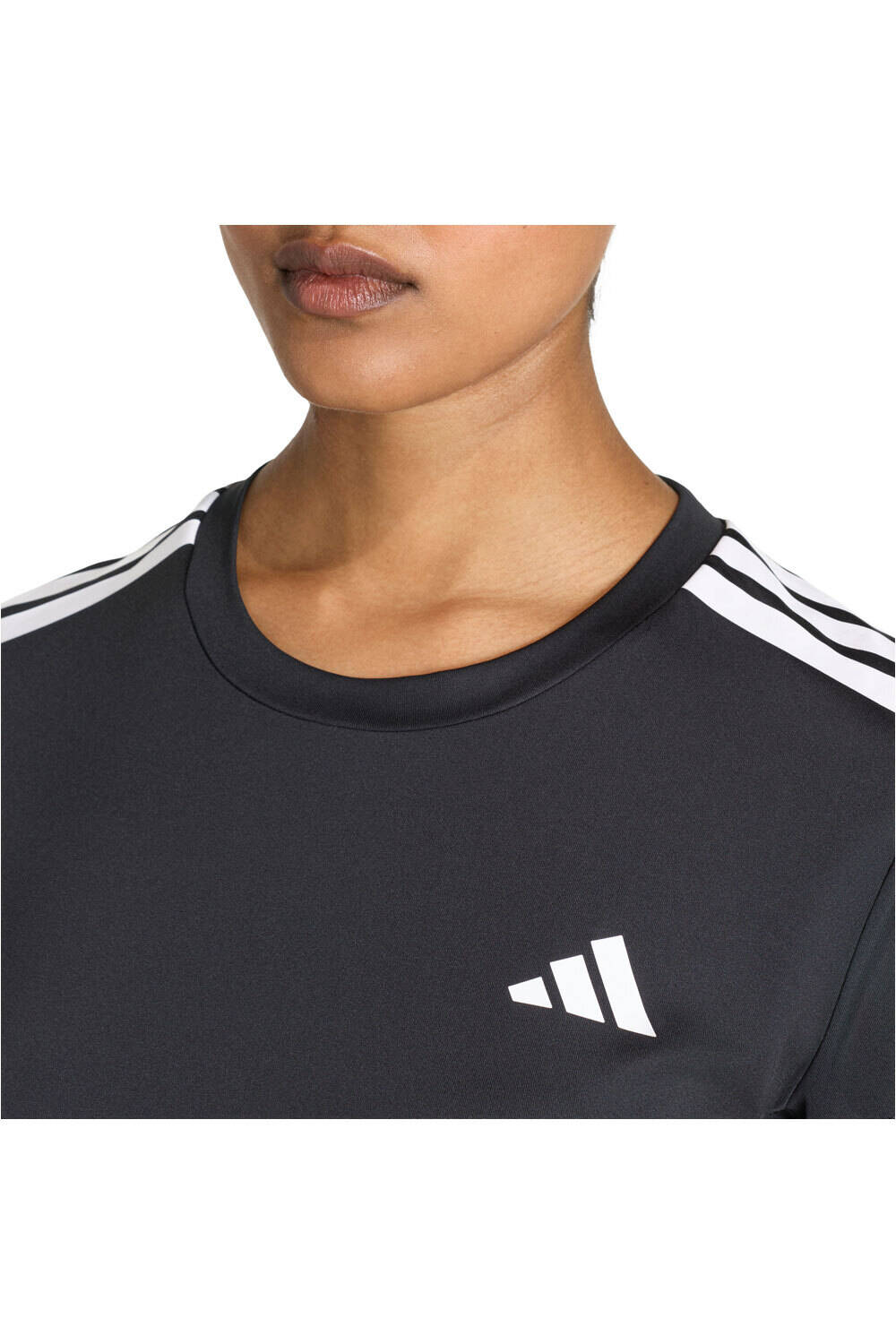 adidas camisetas fitness mujer HYPERGLAM 3 STRIPES vista detalle