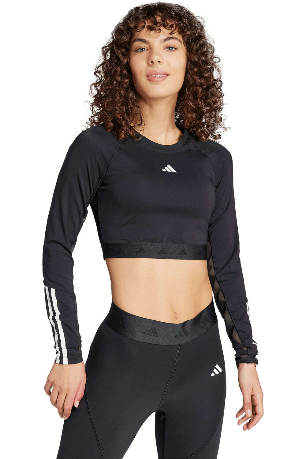 adidas camisetas fitness mujer HYPERGLAM CROPPED vista frontal