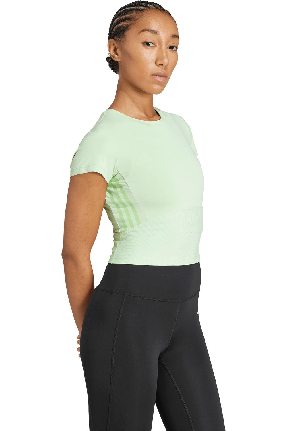 adidas camisetas fitness mujer HYPERGLAM RIB vista detalle