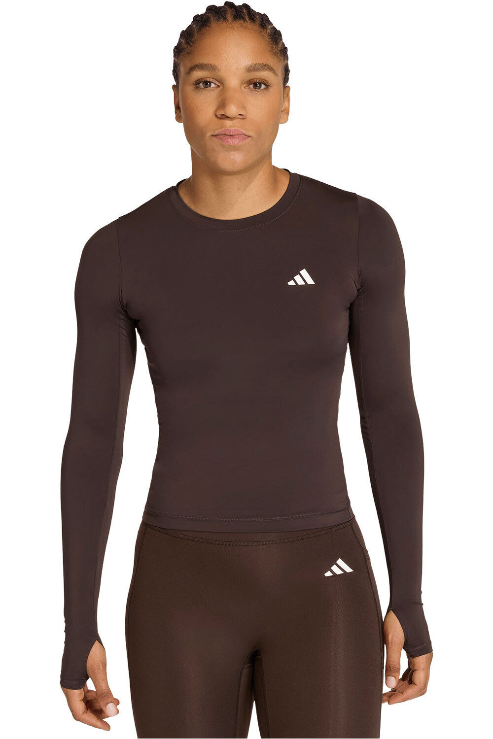 adidas camisetas fitness mujer POWER ESSENTIALS CONTOUR vista frontal
