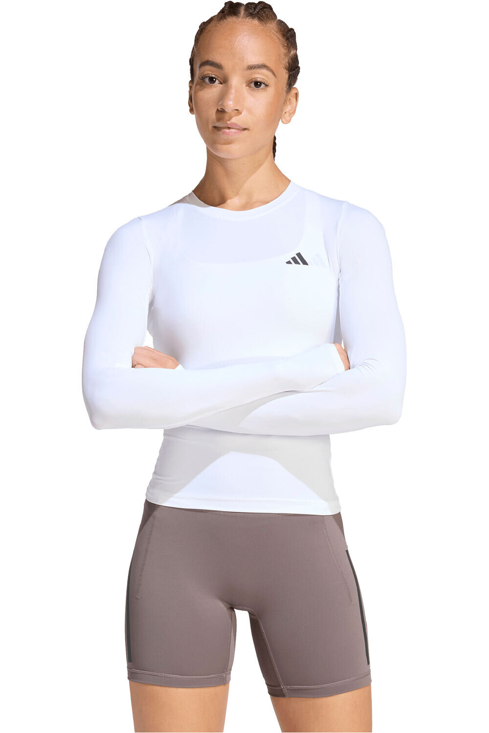 adidas camisetas fitness mujer POWER ESSENTIALS CONTOUR vista frontal
