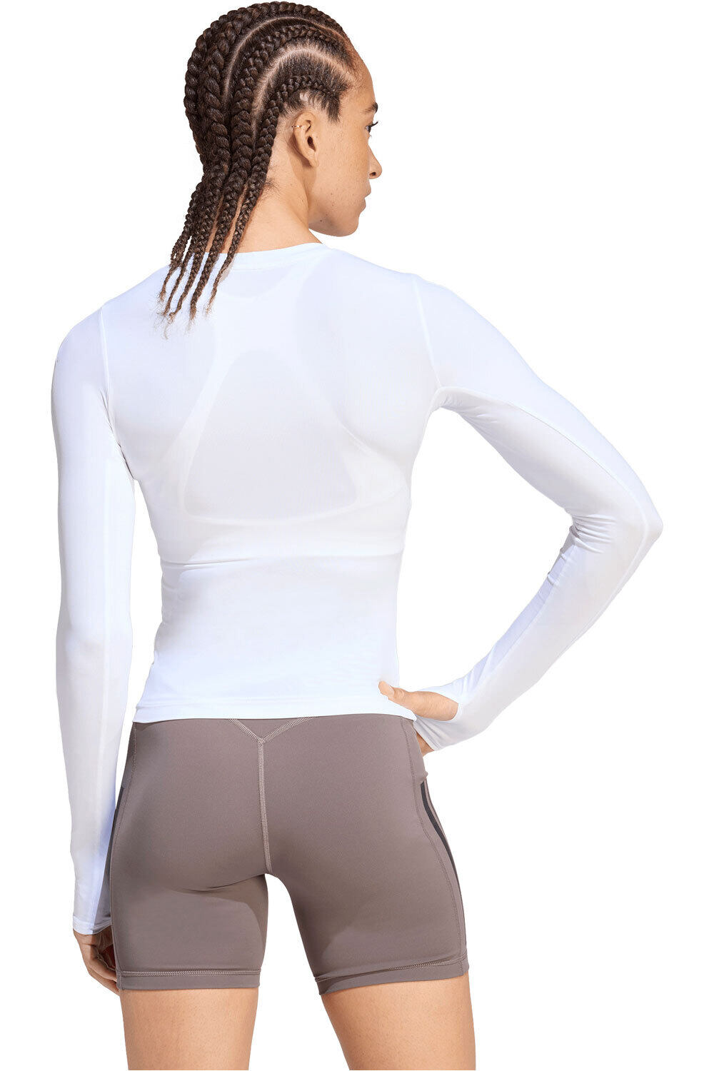 adidas camisetas fitness mujer POWER ESSENTIALS CONTOUR vista trasera