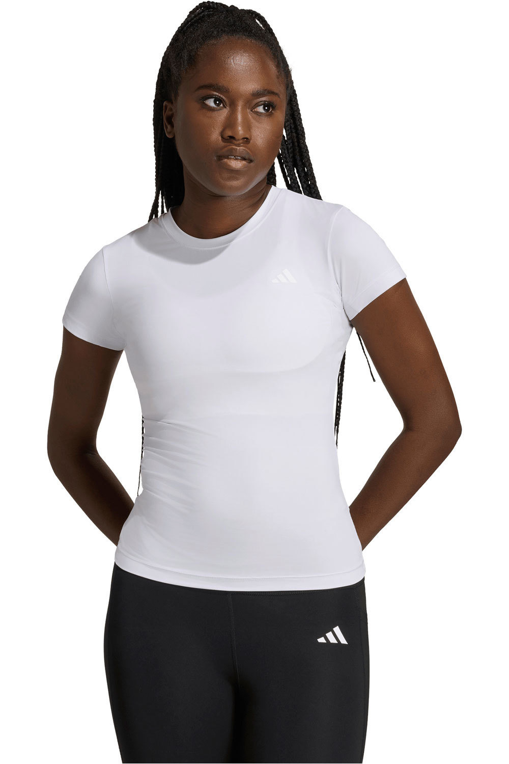adidas camisetas fitness mujer PWR ESS C TEE vista frontal