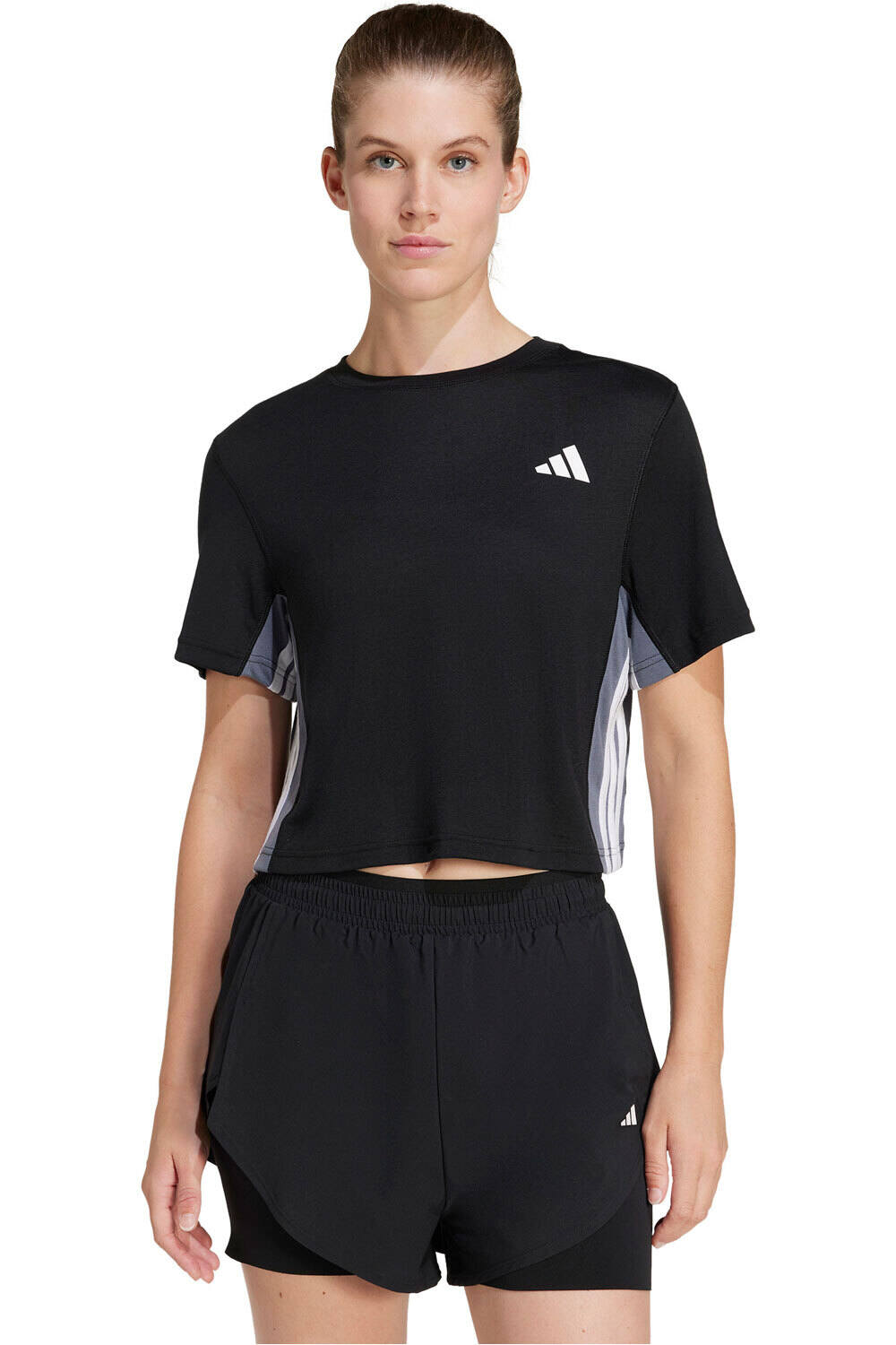 adidas camisetas fitness mujer TE 3S CB TEE vista frontal