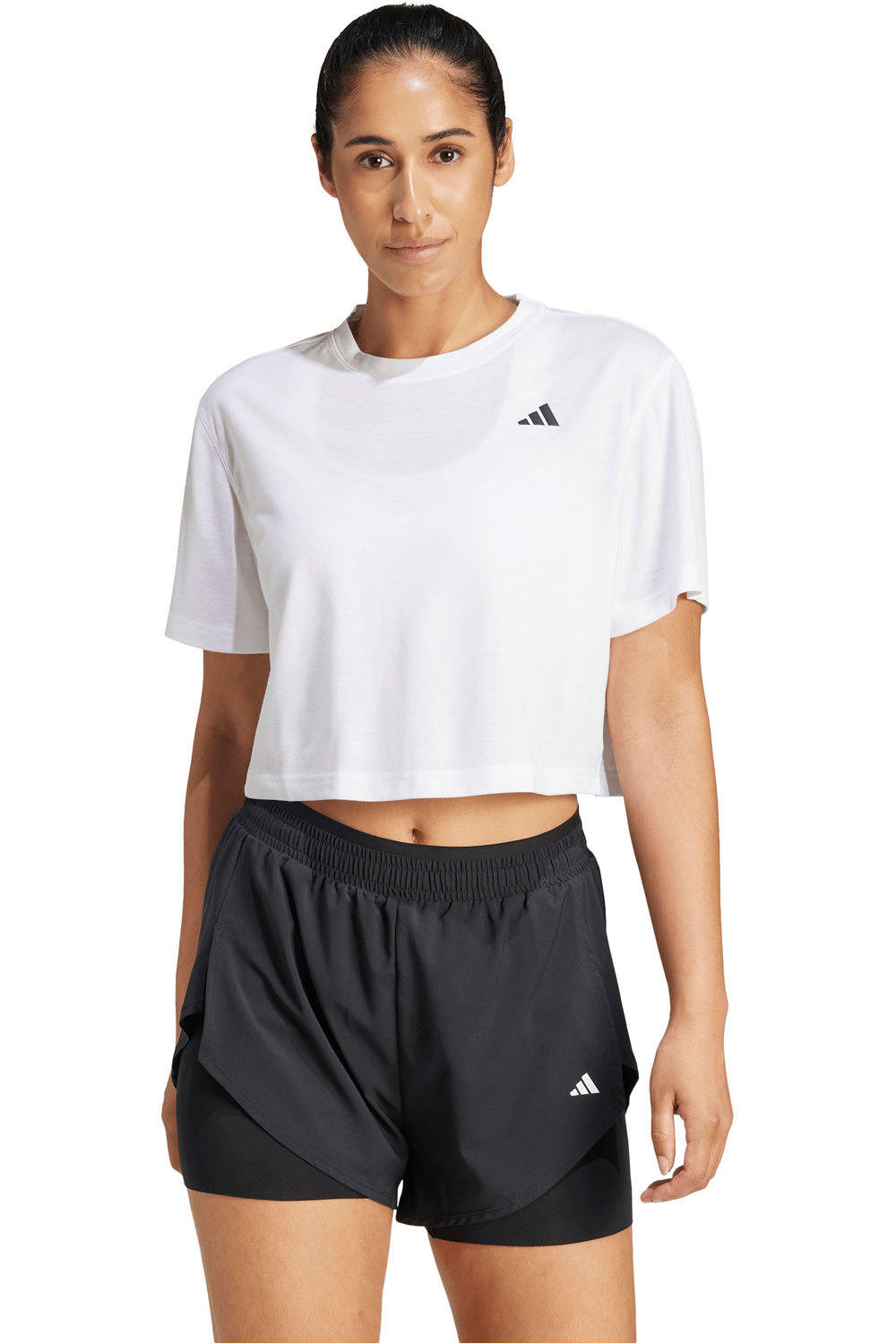 adidas camisetas fitness mujer TRAIN ESSENTIALS BOXY vista frontal