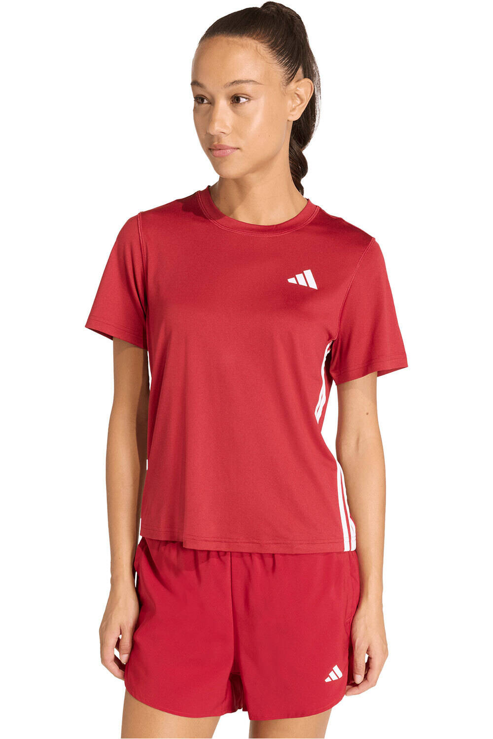 adidas camisetas fitness mujer TRAIN ESSENTIALS WORKOUT 3 BANDAS vista frontal
