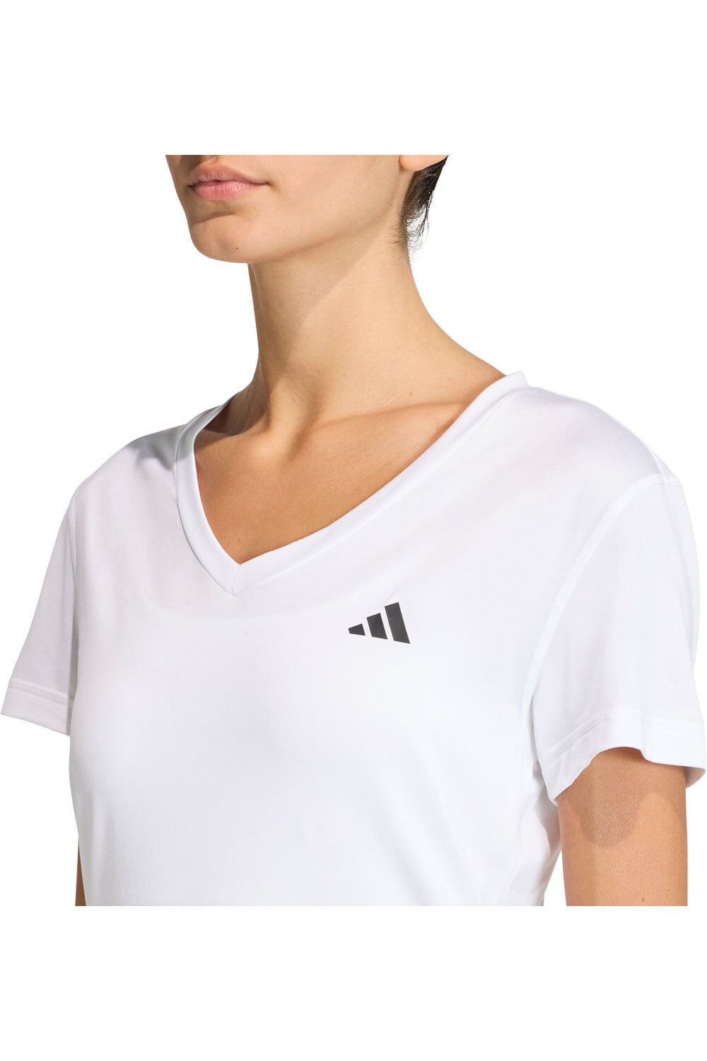 adidas camisetas fitness mujer WE MIN V NK TEE vista detalle