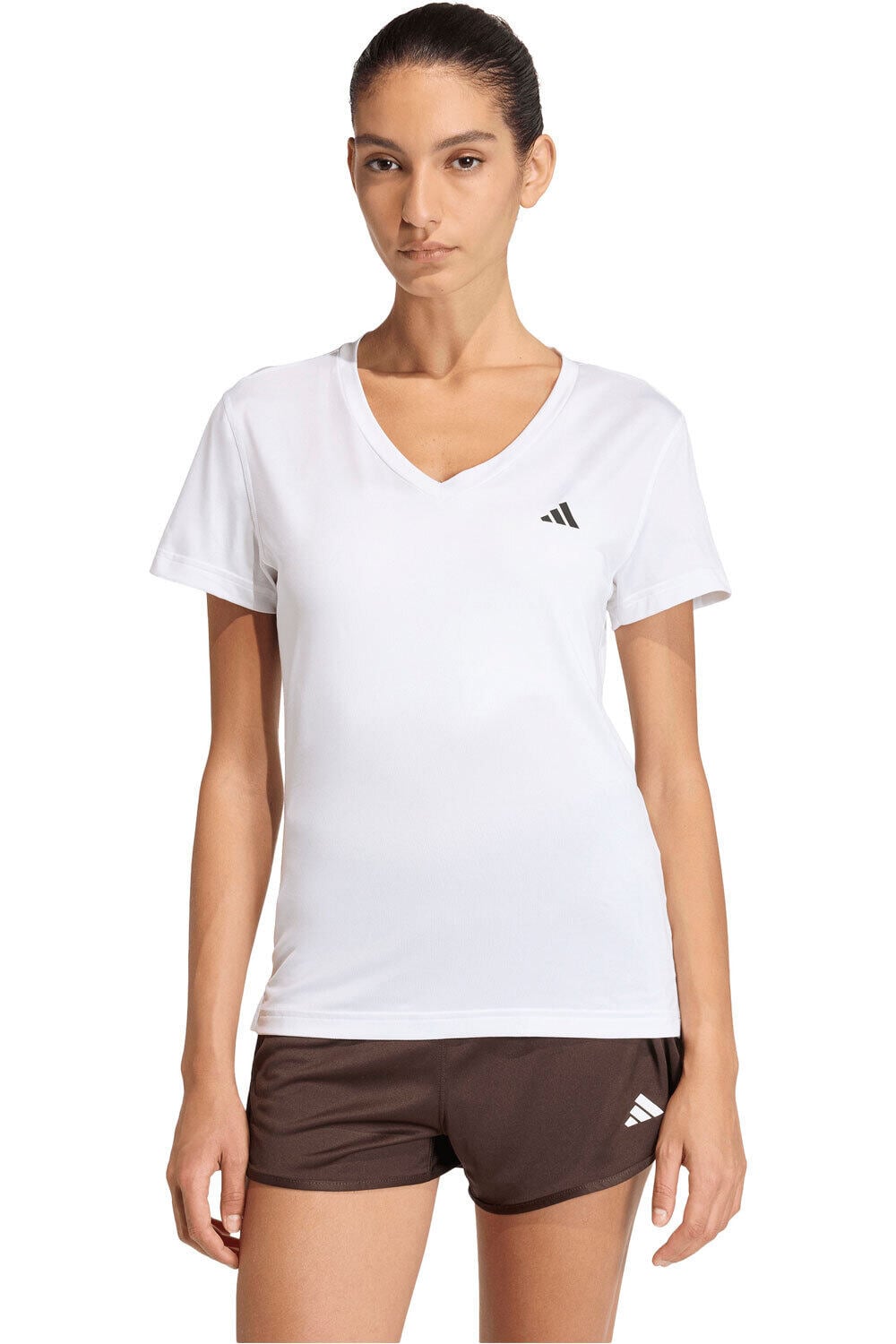 adidas camisetas fitness mujer WE MIN V NK TEE vista frontal
